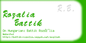 rozalia battik business card